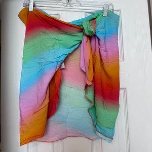 Multi-colored Dippin Daisys Sarong coverup